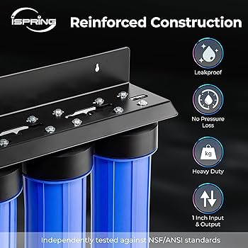 iSpring Whole House Water Filter System, Reduces Sediment